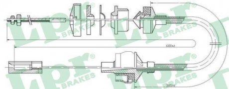 LINKA SPRZ. PEUGEOT 306 93- LPR C0164C (фото 1)