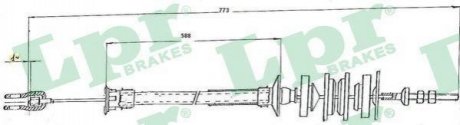 Трос зчеплення LPR C0167C (фото 1)