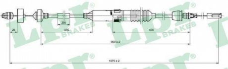 Трос сцепление LPR C0198C (фото 1)
