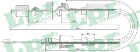 Трос сцепление LPR C0202C (фото 1)