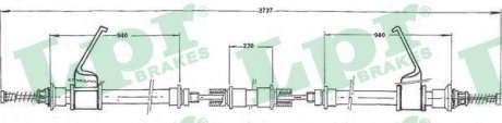 Трос ручного гальма LPR C0299B (фото 1)