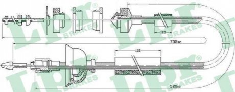 Трос сцепление LPR C0323C (фото 1)