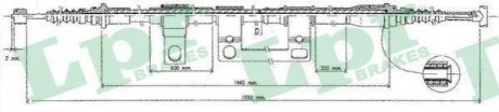 Трос ручного гальма LPR C0395B (фото 1)