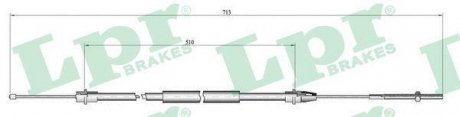 Трос ручного гальма LPR C0638B (фото 1)