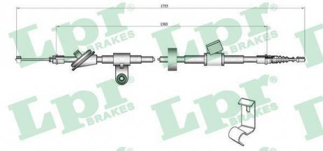 Трос ручного гальма LPR C0758B (фото 1)