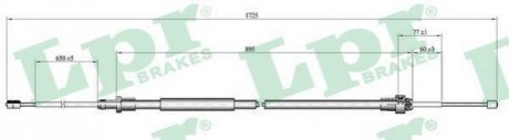 Трос ручного гальма LPR C1666B (фото 1)