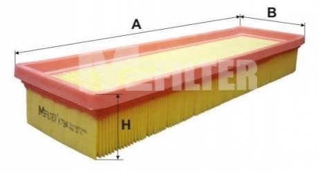 Фільтр повітряний 1.4 16V Citroen C4 04-/Peugeot 206/307 04- M-FILTER K 794 (фото 1)