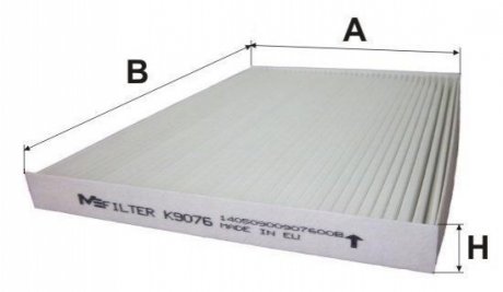 Фільтр салону Nissan Qashqai/X-Trail 07- M-FILTER K 9076 (фото 1)