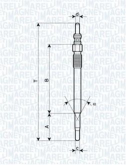 Свічка розжарювання MAGNETI MARELLI 062900029304 (фото 1)