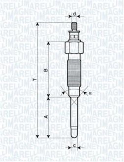 Свічка розжарювання MAGNETI MARELLI 062900065304 (фото 1)