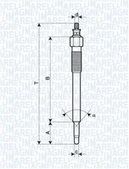 Свічка розжарювання MAGNETI MARELLI 062900075304 (фото 1)