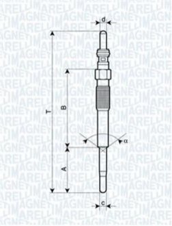 Свічка розжарювання MAGNETI MARELLI 062900080304 (фото 1)