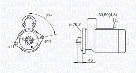 Стартер MAGNETI MARELLI 063521230160 (фото 1)