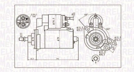 Стартер MAGNETI MARELLI 063720295010 (фото 1)