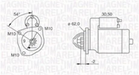 Стартер MAGNETI MARELLI 063720566010 (фото 1)