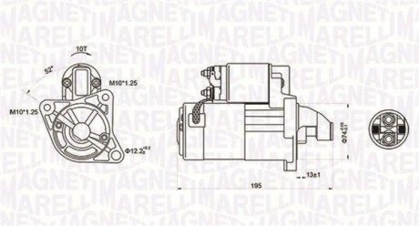 Стартер MAZDA 323 F/S 98- MAGNETI MARELLI 063721096010 (фото 1)