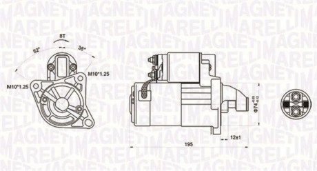 Стартер MAGNETI MARELLI 063721136010 (фото 1)