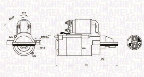 Стартер FORD MONDEO 2,0 16V 00- MAGNETI MARELLI 063721246010 (фото 1)