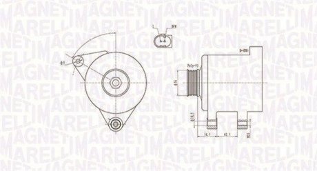 ALTERNATOR 12V AUDI A4/A6/SKODA SUPERB/VW PASSAT 1.8/2.4/2.8/3.0 SZT MAGNETI MARELLI 063731546010 (фото 1)