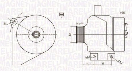 ALTERNATOR 12V VOLVO S60/S80/V70/XC70/XC90 2.0/2.3/2.4D SZT MAGNETI MARELLI 063731861010 (фото 1)