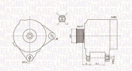 ALTERNATOR 12V TOYOTA AVENSIS 2.0/2.4 2003 -> SZT MAGNETI MARELLI 063731907010 (фото 1)