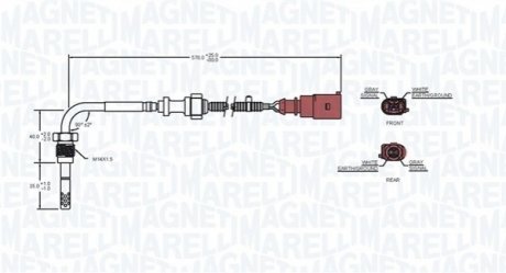 Датчик температур вихл. газів MAGNETI MARELLI 172000045010 (фото 1)