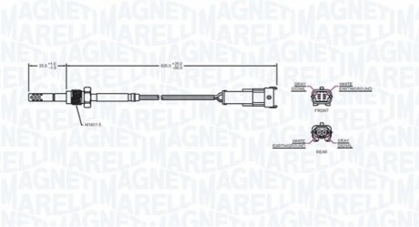 Датчик температур вихл. газів MAGNETI MARELLI 172000177010 (фото 1)