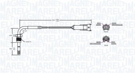 Датчик температур вихл. газів MAGNETI MARELLI 172000207010 (фото 1)