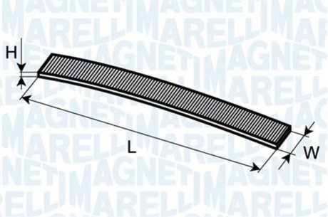 BMW фільтр повітр. салону 1-serie (E87) 04-, 3-serie(E90) 05- MAGNETI MARELLI 350203062080 (фото 1)