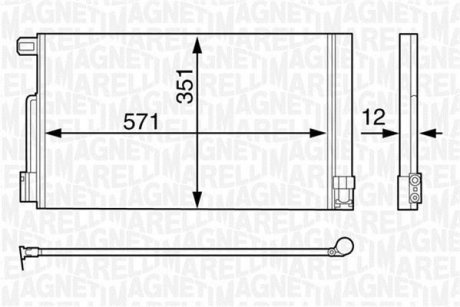 Радиатор кондиціонера MAGNETI MARELLI 350203611000 (фото 1)