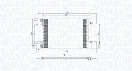 Skraplacz CITROEN BERLINGO (ER EC)1.2 PureTech 110 MAGNETI MARELLI 350203766000 (фото 1)