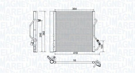 Skraplacz SMART CABRIO (450)0.6 (450.432) MAGNETI MARELLI 350203921000 (фото 1)