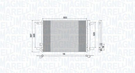 Радиатор кондиционера MAGNETI MARELLI 350203964000 (фото 1)