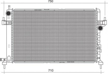 Радіатор, охолодження двигуна MAGNETI MARELLI 350213977000 (фото 1)