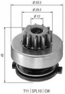 Бендикс стартера MAGNETI MARELLI 940113020366 (фото 1)