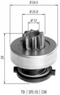 Бендикс стартера MAGNETI MARELLI 940113020372 (фото 1)