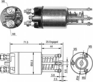 Соленоїд стартера MAGNETI MARELLI 940113050460 (фото 1)