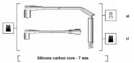 Комплект високовольтних проводів OPEL ASTRA 1,4 91- CORSA 1,2/1,4 IE 92- [] MAGNETI MARELLI 941125150669 (фото 1)