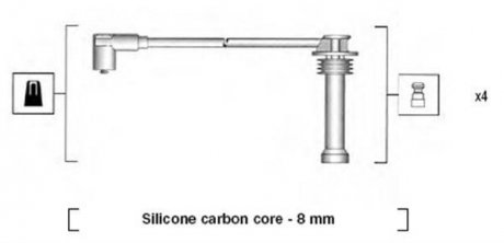 Дроти запалення, набір MAGNETI MARELLI 941185360787 (фото 1)