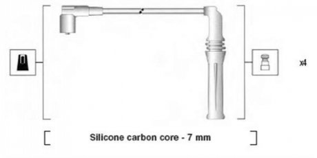 Комплект дротів запалювання MAGNETI MARELLI 941365040927 (фото 1)