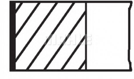 Комплект кілець поршневих з 3 шт. MAHLE / KNECHT 001 06 N0 (фото 1)