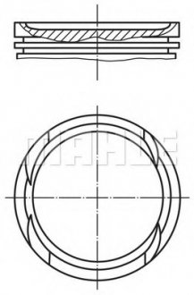 Поршень MAHLE / KNECHT 0100500 (фото 1)