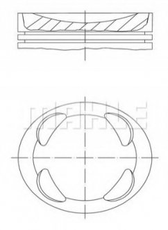 Поршень двигуна MAHLE / KNECHT 081PI00104002 (фото 1)