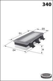Фільтр повітря MECAFILTER ELP3726 (фото 1)
