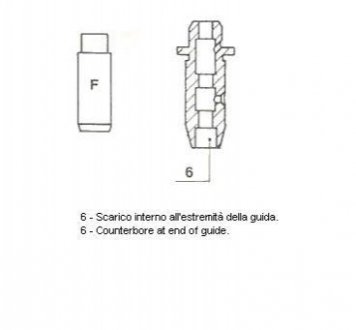 Направляюча клапана EX NISSAN CD17/CD20 48X7X11.03 (вир-во) Metelli 01-2583 (фото 1)