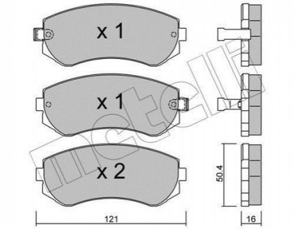 Комплект гальмівних колодок (дискових) Metelli 22-0304-0 (фото 1)