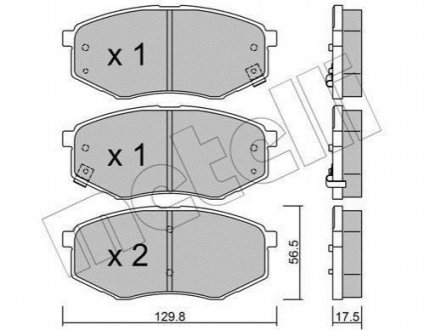 Комплект гальмівних колодок (дискових) Metelli 22-0942-0 (фото 1)