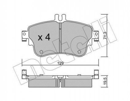 Комплект гальмівних колодок (дискових) Metelli 22-0964-0 (фото 1)