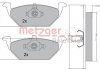 Тормозные колодки передние (без датчика) (19.8 мм) (система ATE) VAG 98- METZGER 1170027 (фото 1)