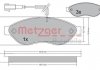 Колодки тормозные (передние) Citroen Jumper/Fiat Ducato/Peugeot Boxer 06- (с датчиком) METZGER 1170073 (фото 1)